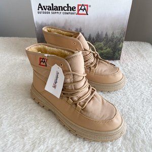 Avalanche Women's Himalaya Bootie Women's Shoes, Faux Fur Insoles, Tan, Size 8